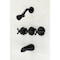Kingston Brass KB230AX Three-Handle Tub and Shower Faucet, Matte Black KB230AX - alternate 2